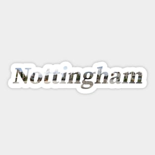 Nottingham City Centre, The Old Market Square Panorama, Text Sticker